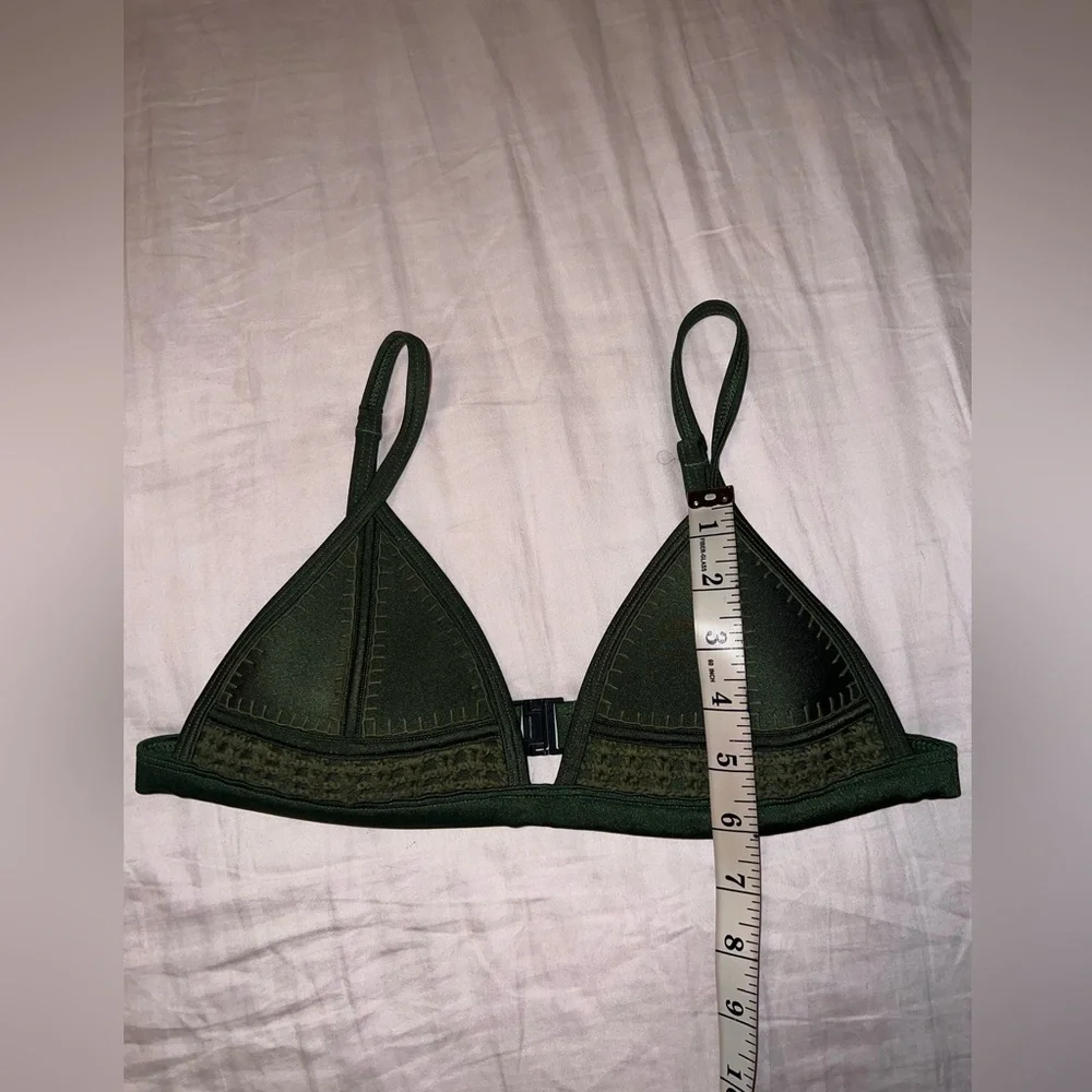 Triangl Gigi Army Green Bikini Top Size S